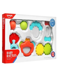 HUANGER 6 Pcs Baby Hand Silicon Rattles Set - High Quality Baby Sleep Rattle Baby Toys 1-24 Months  - Image 1