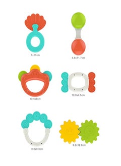 HUANGER 6 Pcs Baby Hand Silicon Rattles Set - High Quality Baby Sleep Rattle Baby Toys 1-24 Months  - Image 2