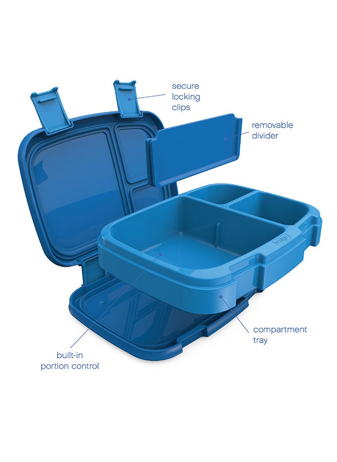 Bentgo - Fresh 3 Compartment Lunch Box Blue - Image 1