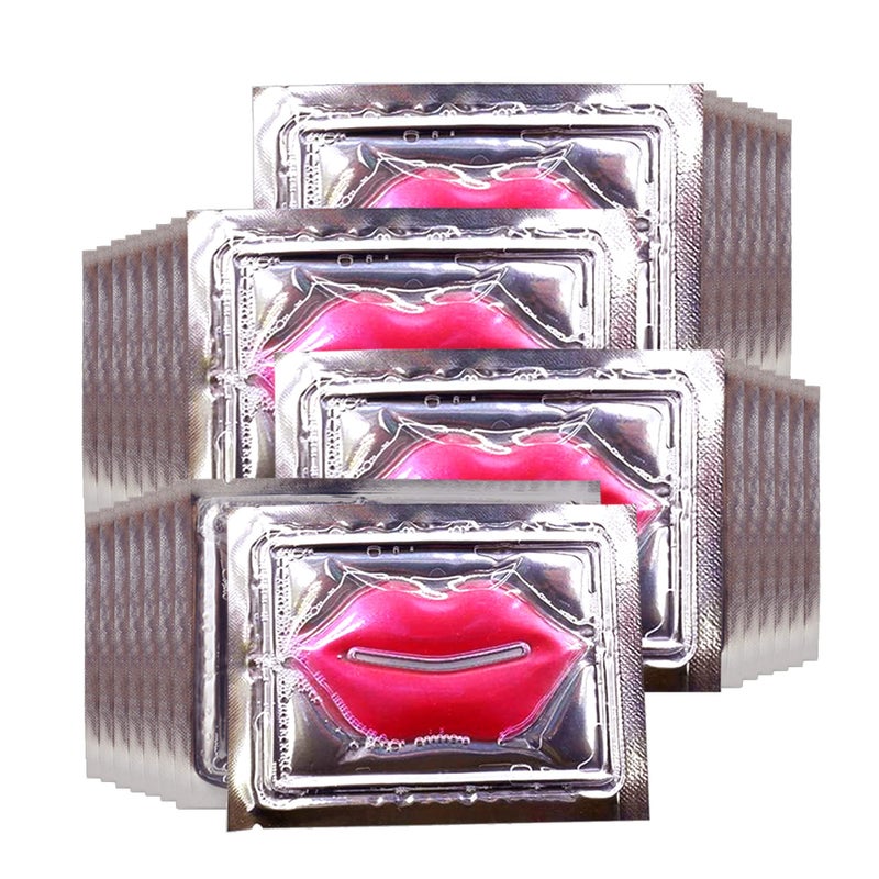 Jakuva 30 pack Pink Collagen Crystal Lip Masks Lip Plumper Masks Gel Patch Lip Masks Moisturizing Lip Remove Dead Skin Anti Chapped  AntiAgingPink 2