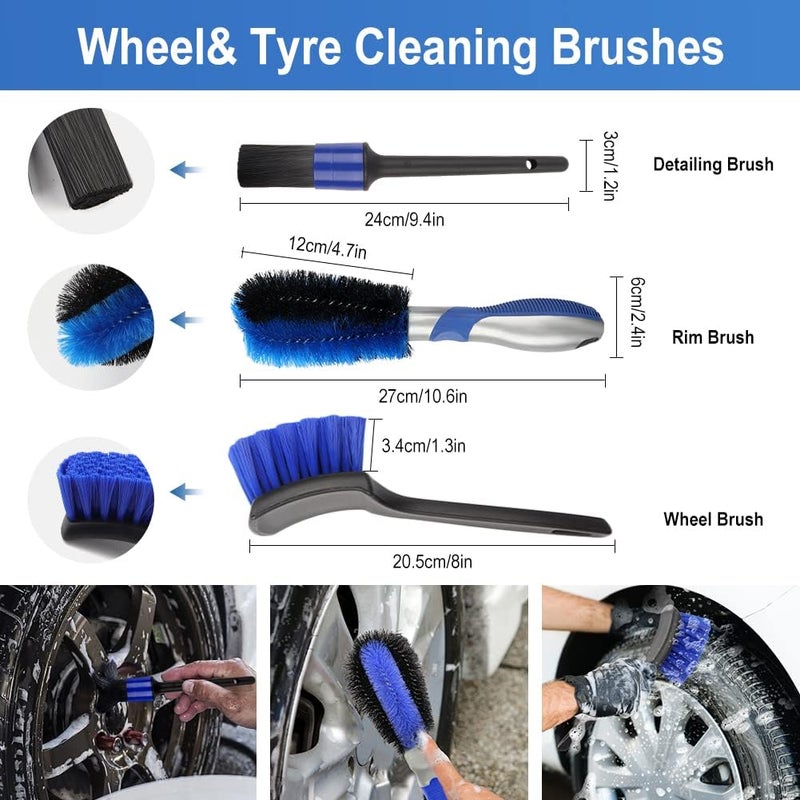 Outigu Professional Car Cleaning Kit - 17PCS Exterior and Interior Washing Products - Image 5