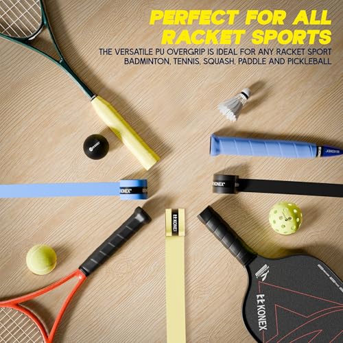 Konex Badminton & Tennis Racket Grip Tape (Pack of 3) | Multicolor Anti-Slip Overgrip | Durable, Moisture-Wicking & Strong Cushion Grip | Ideal for All Sports Rackets - Image 3