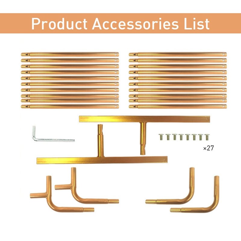HASTHIP ® Square Balloon Arch Stand - Metal Decoration Backdrop Stand - 200CM Gold Arch Balloon Decoration Stand - Wedding Arch Backdrop Stand - for Ceremony, Birthday, Party Decoration Supplies - Image 2