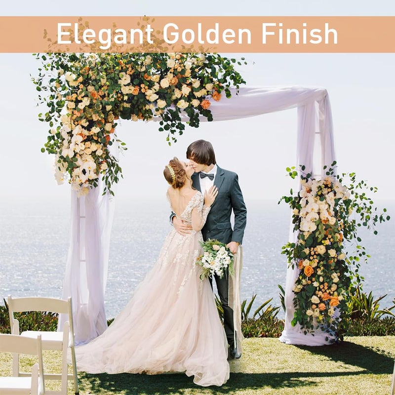 HASTHIP ® Square Balloon Arch Stand - Metal Decoration Backdrop Stand - 200CM Gold Arch Balloon Decoration Stand - Wedding Arch Backdrop Stand - for Ceremony, Birthday, Party Decoration Supplies - Image 4