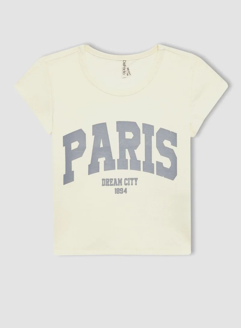 DeFacto  Slim Fit Short Sleeve T-Shirt for Women | Best Price UAE