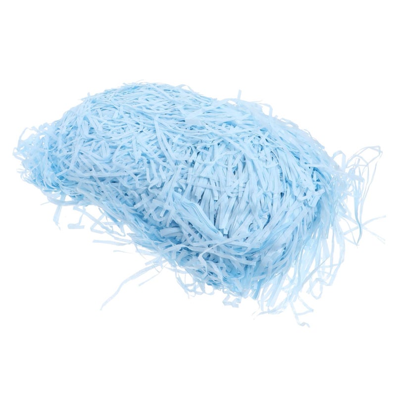 Blue Shredded Paper Box Fillers 100g Pack Pleated Filament Decorative Fillings Wide Applications - Image 2