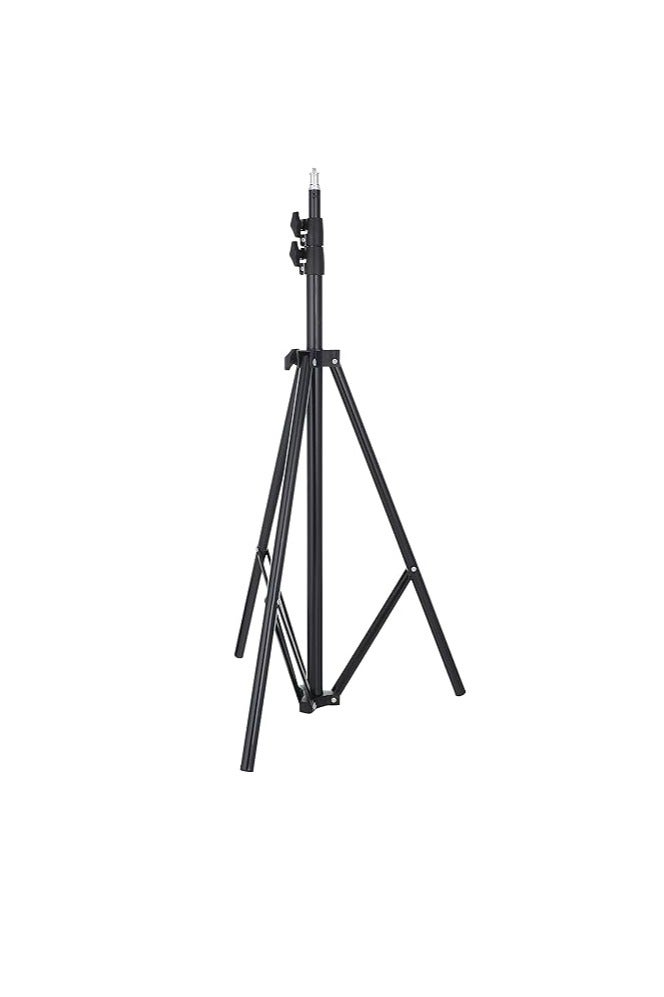Camera tripod 2.10 meter mount stand for mobile phone camera and ring light - black - Image 1