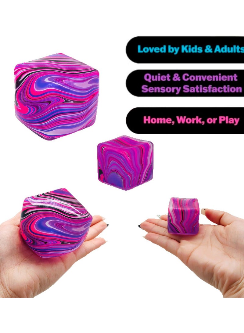Whimsy Squishy Stress Cube Fidget Toy Kids Adults, games with a Super Solid Squish, Sensory Toys for Kids with Autism Stress Balls for Kids Squeeze Toy for Anxiety Stress Relief Gifts, Your Best Mellow and Chill - Image 5