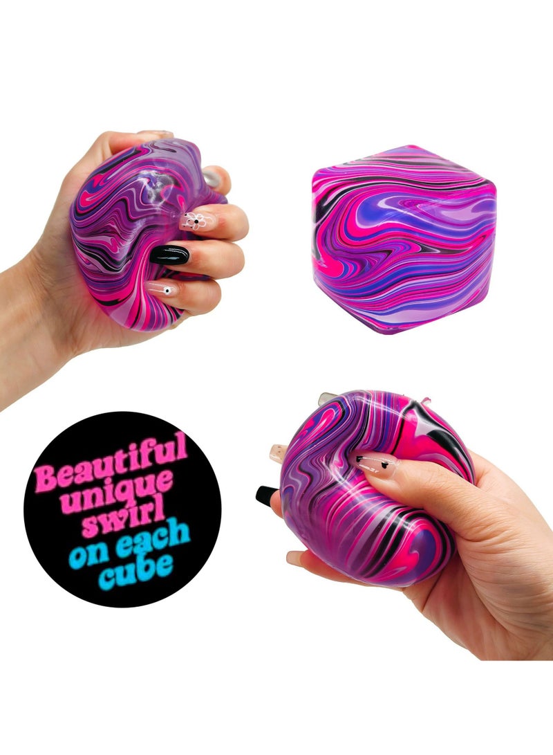 Whimsy Squishy Stress Cube Fidget Toy Kids Adults, games with a Super Solid Squish, Sensory Toys for Kids with Autism Stress Balls for Kids Squeeze Toy for Anxiety Stress Relief Gifts, Your Best Mellow and Chill - Image 3