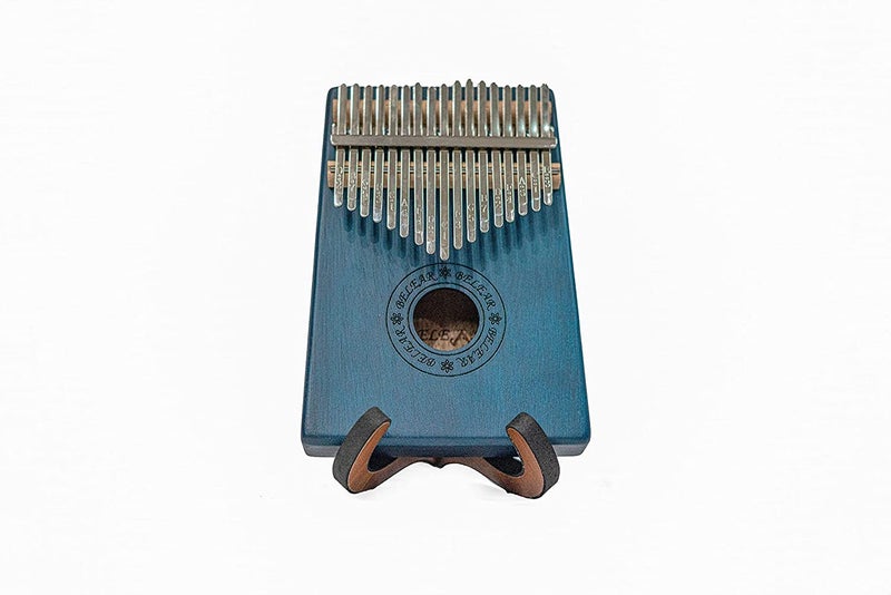 Belear 17 Key Kalimba Blue Mahogany Wood Thumb Piano with Stand - Image 2