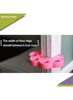Safe-O-Kid Pack Of 2 Fit All Sleek Design Strong Silicone Door Stopperpink  - Image 4