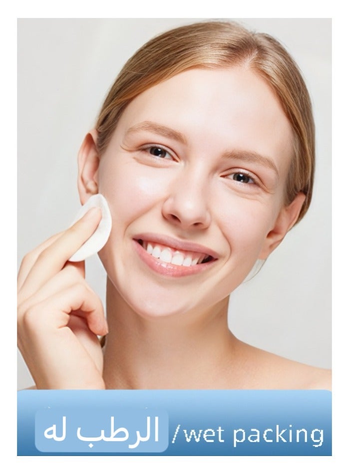 3 Packs 300 Sheets Cotton pads, makeup remover pads, nail remover, suitable for face, lips and eyes, high-quality cotton, hypoallergenic, lint-free - Image 5