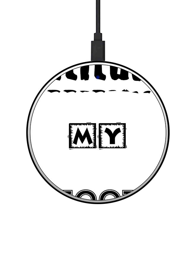 ثيودور شاحن هاتف محمول لاسلكي سريع بقدرة 15 وات . أبيض/ أسود - Image 1