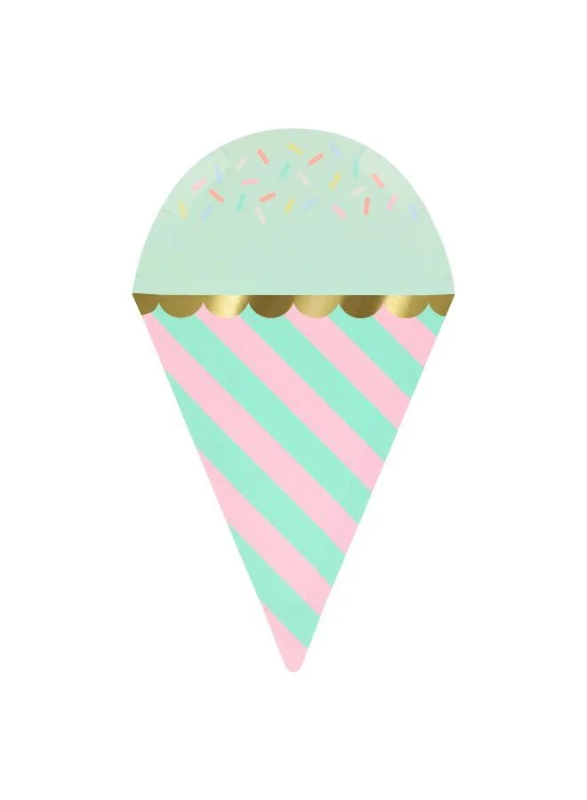 Meri Meri  Ice Cream With Sprinkles Plates  | Best Price UAE