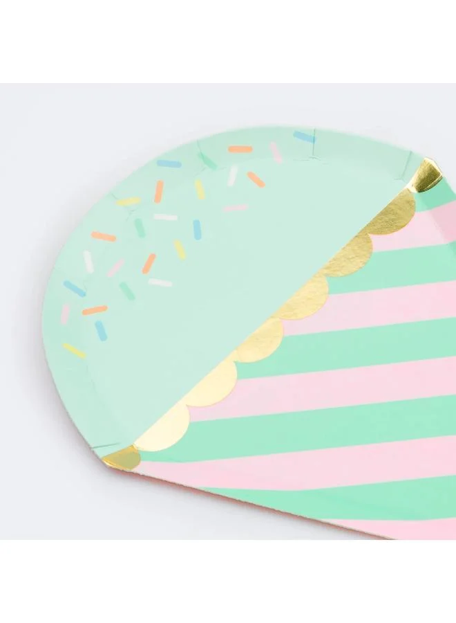 Meri Meri  Ice Cream With Sprinkles Plates  | Best Price UAE