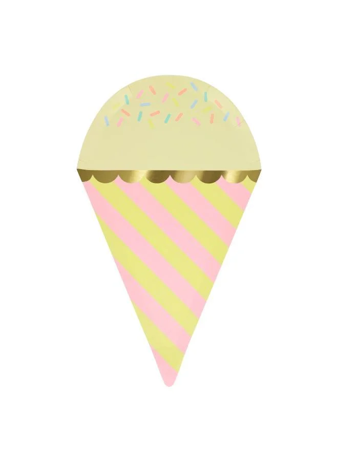 Meri Meri  Ice Cream With Sprinkles Plates  | Best Price UAE