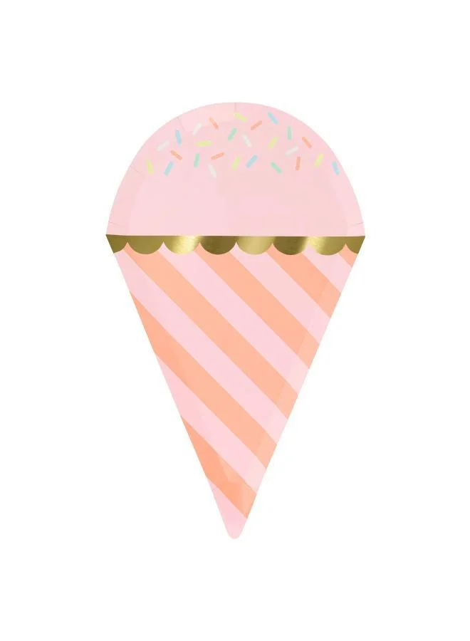 Meri Meri  Ice Cream With Sprinkles Plates  | Best Price UAE