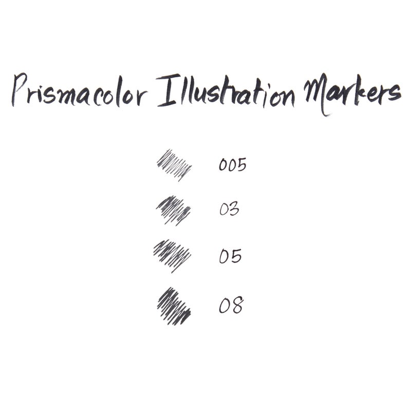 Prismacolor 14171 Premier Fine Line Illustration Markers, Assorted Fine Tips, Black, 5-Count - Image 5