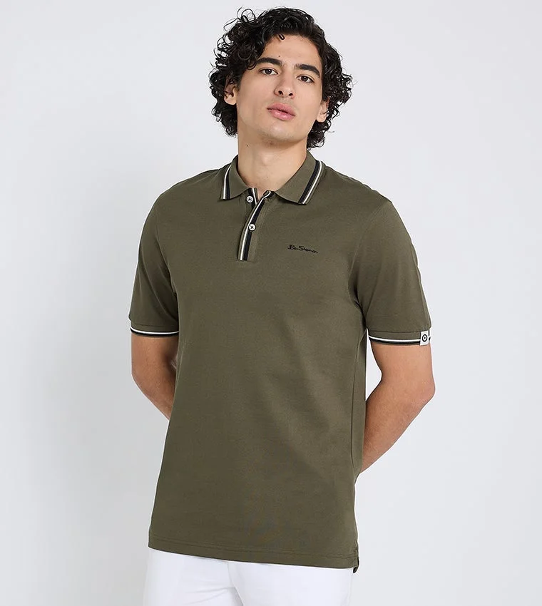 Ben Sherman Men's Short Sleeve Solid Polo Tees