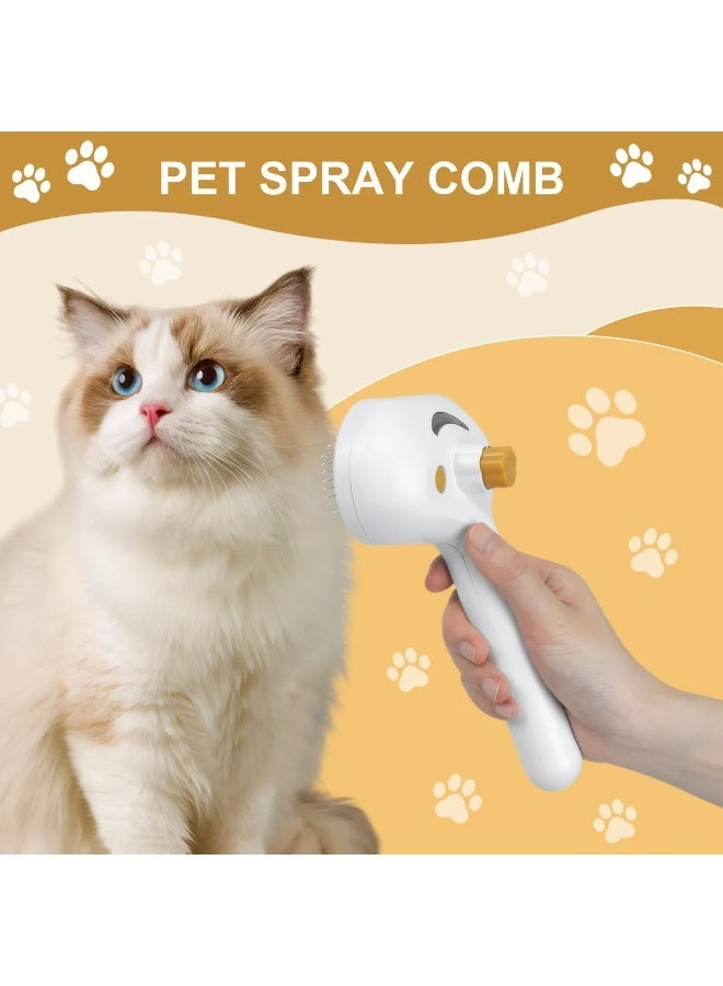 فرشاة بخار للحيوانات الأليفة للكلاب والقطط - مشط إزالة الشعر بالرش 3 في 1 - بخار للتساقط والعناية بالشعر - فرشاة مائية للحيوانات الأليفة ذات الشعر الطويل والقصير - مشط لإزالة الشعر - Image 3
