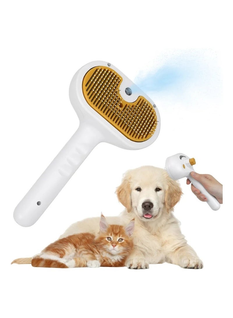 فرشاة بخار للحيوانات الأليفة للكلاب والقطط - مشط إزالة الشعر بالرش 3 في 1 - بخار للتساقط والعناية بالشعر - فرشاة مائية للحيوانات الأليفة ذات الشعر الطويل والقصير - مشط لإزالة الشعر - Image 4