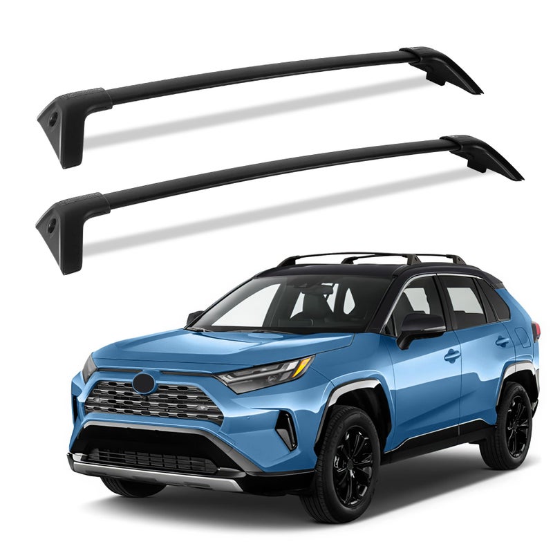 220LBS Roof Rack Cross Bars for 20192025 RAV4 XLE XSE Premium Limited Hybrid LE with Side Rails Lockable Aluminum Crossbars Cargo Rooftop Luggage Canoe Kayak Bicycle roof Bag