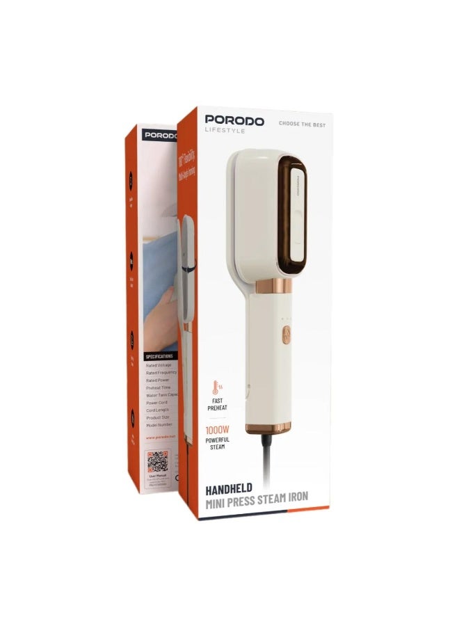 بورودو مكواة بخار صغيرة محمولة من بورودو لايف ستايل بقوة 1000 واط، تسخين سريع، قابس بريطاني. - Image 2