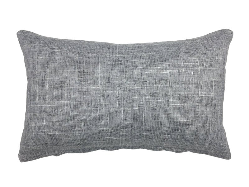YOUR SMILE Solid Color Oblong Rectangle Decorative Cotton Linen Throw Pillow Case Cushion Cover Pillowcase for Couch Sofa Bed,12 x 20 Inches,Grey - Image 1