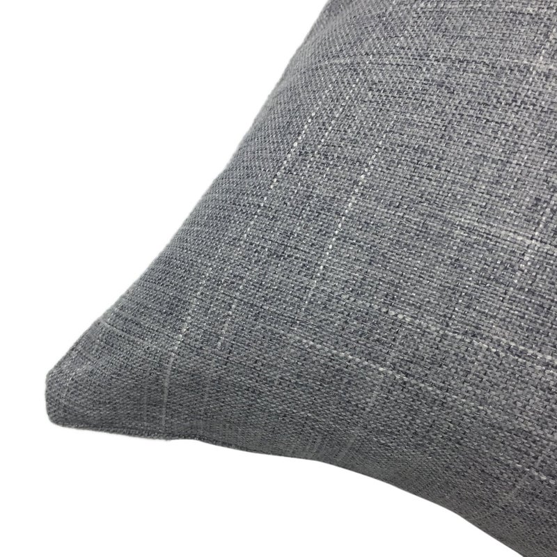YOUR SMILE Solid Color Oblong Rectangle Decorative Cotton Linen Throw Pillow Case Cushion Cover Pillowcase for Couch Sofa Bed,12 x 20 Inches,Grey - Image 4