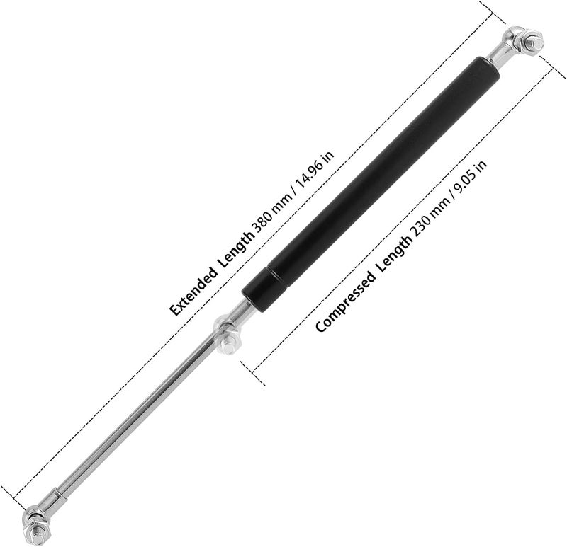 ZEONHAK 4 PCS 15 Inches Gas Strut Lift Support with L-Mounting Brackets - Image 2