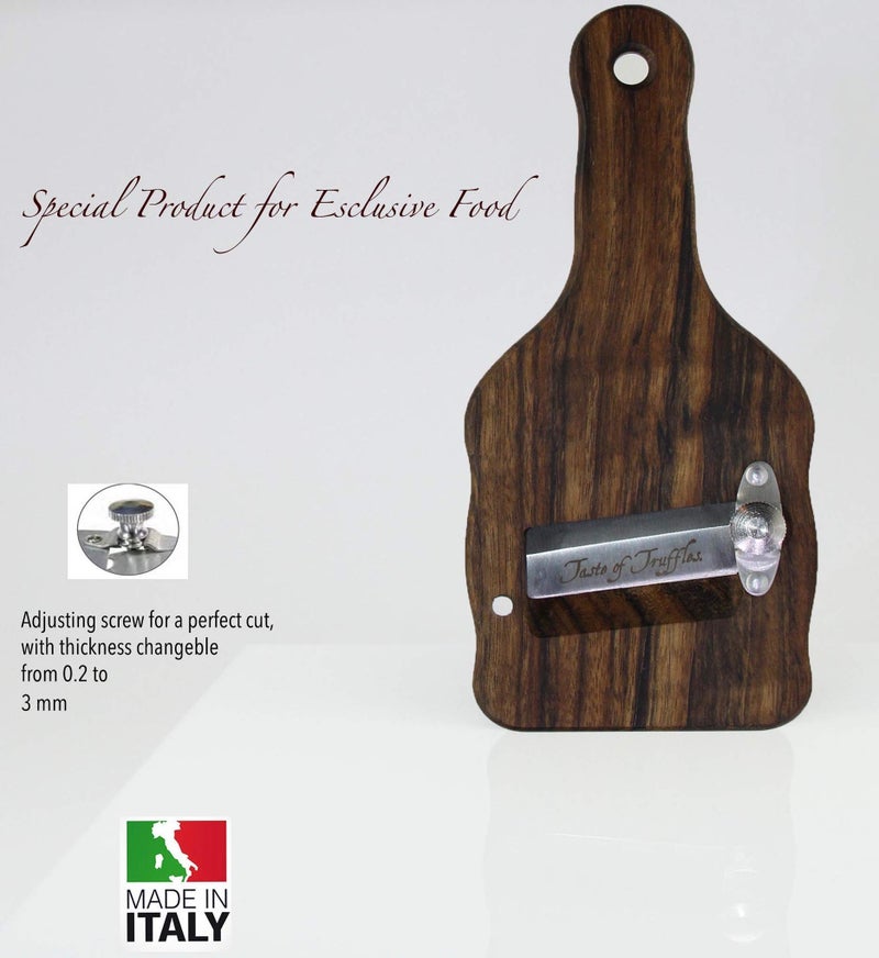 TASTE OF TRUFFLES Professional Truffle Shaver/Slicer/Cutter in RoseWood & Stainless Steel Blade | Adjustable Mandoline Slicer - Made in Italy - Image 2