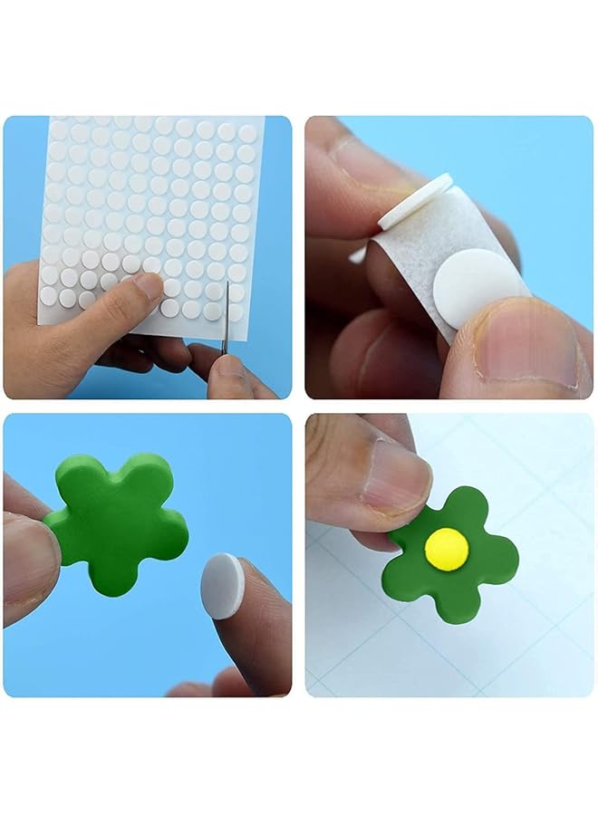 erorex 10 Sheet Foam Round Dots Double Sided Adhesive 3D Craft Foam Tape 1000 Pieces Adhesive Tape Waterproof Foam Tape For Indoor And Out Wall Door Car Home Decoration 0.39 Inch 10 Mm - Image 4