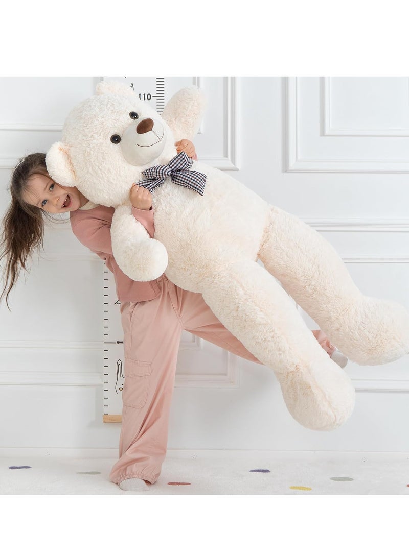 موثوقية التنبؤ دمية دب تيدي لطيفة، دمية قطيفة فائقة النعومة مع قماش صديق للبشرة، دب محشو كبير الحجم للذكرى السنوية، هدية يوم العيد، هدية عيد الميلاد، 100 سم (أبيض) - Image 3