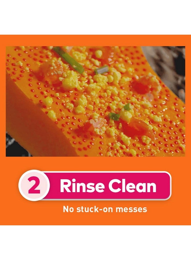 Scotch Brite Scotch-Brite Scrub Dots Non-Scratch Sponge, Suitable For Ceramics And Non-Stick Ware, Rinses Clean And Stays Odor Free (2 Pieces) - Image 3