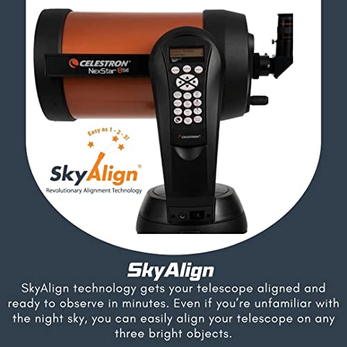 Celestron NexStar 8SE Schmidt-Cassegrain Computerized Telescope Bundle with Telescope Eyepiece/Filter Accessory Kit (2 Items) - Image 5