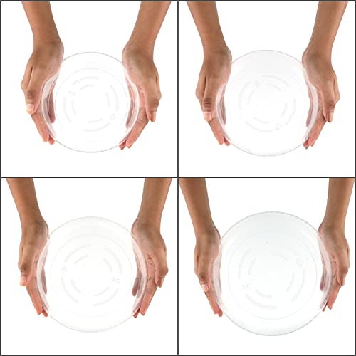 ABOUT SPACE Round Bottom Tray(Plate/Saucer) Pack of 16 Clear Plastic Bottom Tray for Flower Pots Plant Saucer Gamla for Indoor, Outdoor & Balcony (5.5" 6" 7" 8" - 4 Pcs Each) - Image 4