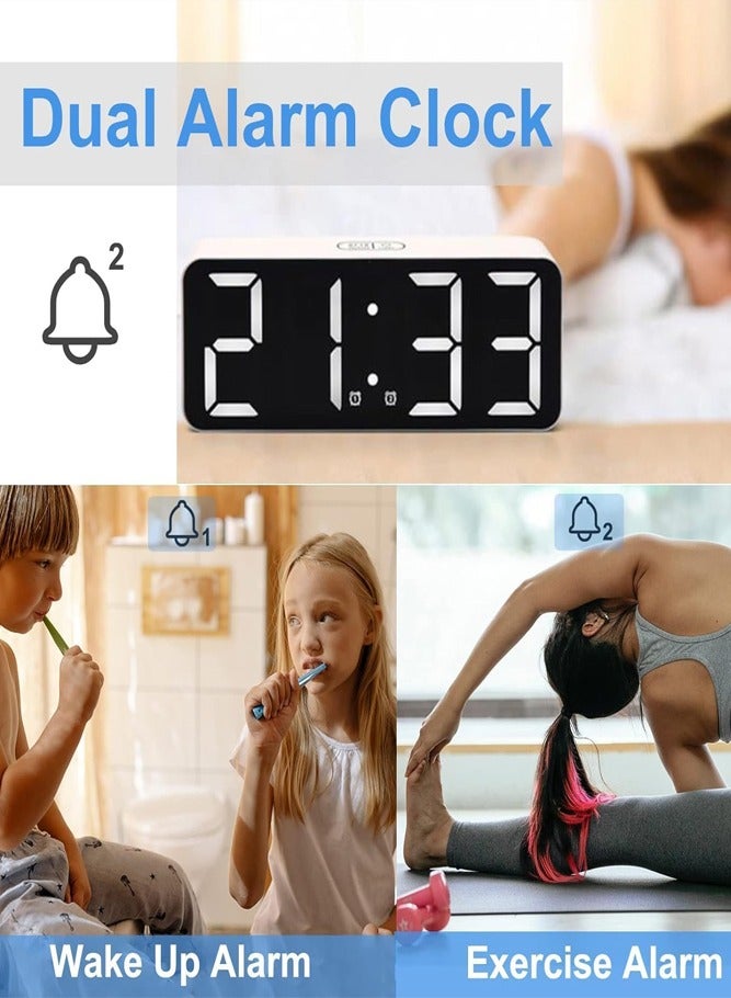 BELLSBERRY Loud Alarm Clock for Heavy Sleepers – LED Digital Display with Volume Control & Dimmer - Image 3