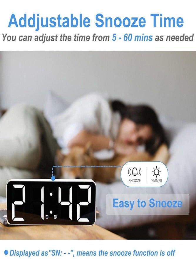 BELLSBERRY Loud Alarm Clock for Heavy Sleepers – LED Digital Display with Volume Control & Dimmer - Image 4