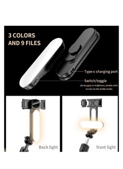 ARNOTEC 43.7 inches(110cm) Selfie Stick Tripod, Extendable Tripod with Rechargeable Bluetooth Remote,Removable fill light， Compatible with iPhone and Android Smartphones, Perfect for Travel, Vlog, Video and Photo, Black  - Image 3