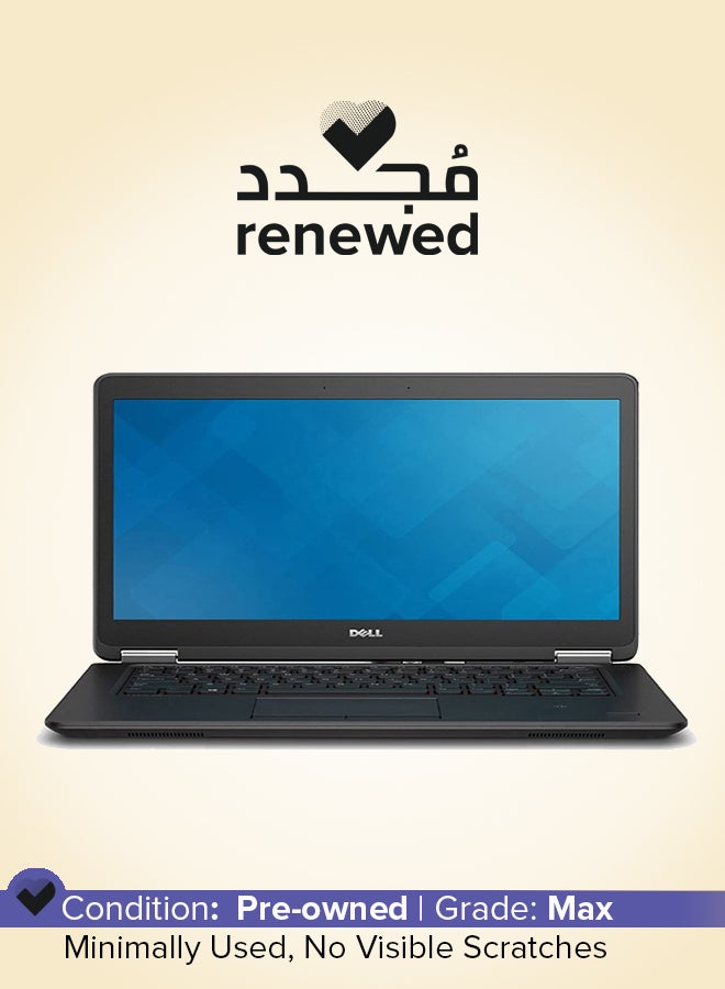 Renewed - Latitude 7450 Laptop With 14-Inch HD Display,Core i5/Dual Core/5th Gen/8GB RAM/256GB SSD/Windows 10/Intel HD Graphics English Black