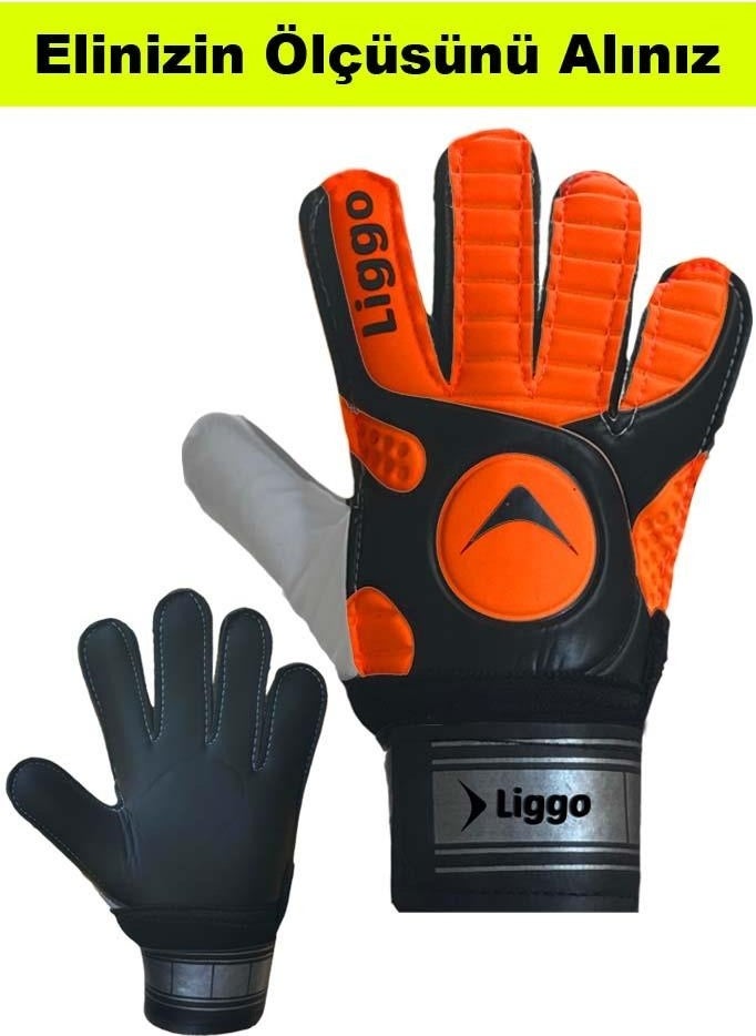 Liggo Neon Adult and Child Goalkeeper Gloves with Wrist Bandage 5-6-7-8-9-10 Size  - Image 3