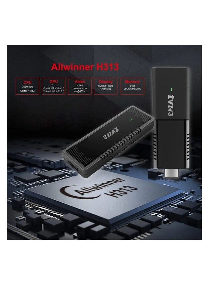 جهاز تي في ستيك تي في ار 3، ذاكرة RAM 2GB + روم 16GB 1080P HDR، رباعي النواة 64 بت 1 واي فاي 4G/5G | مشغل وسائط بث محمول 4K مدعوم من اندرويد 12.1 تي في مساعد جوجل - Image 5