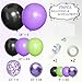 MEBAY Purple Green Black Balloon Garland Arch Kit 156 Matte Black Metallic Purple Lime Green Balloons for Wedding Anniversary Hero Birthday Video Game Graduation Racing Car Party Decoration - Image 4