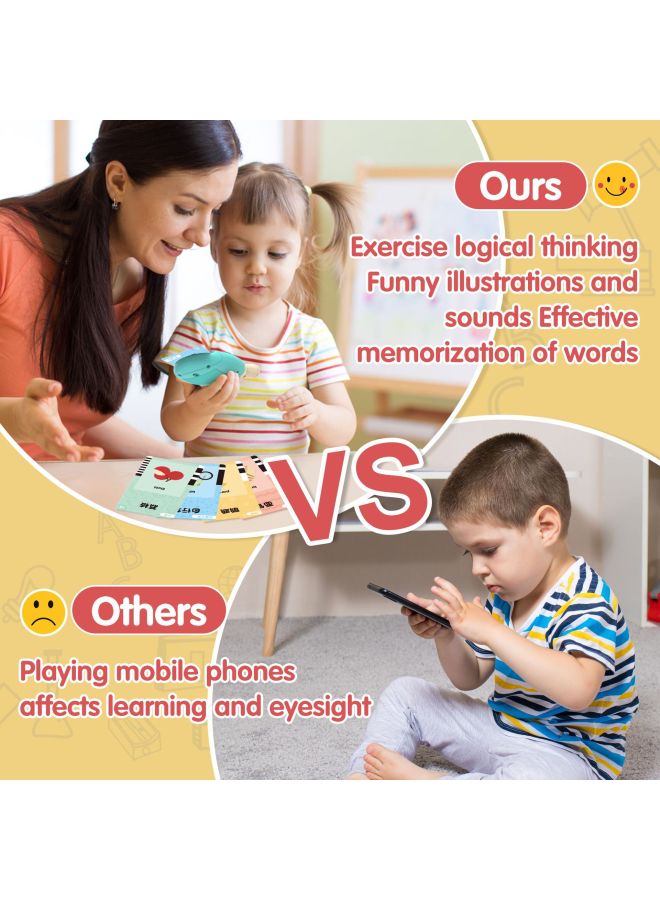 Children's Card Inserter Early Childhood Education Cognitive Card Learning Machine Bilingual Voice Educational Card Reader Cross-Border-Color:High Edition Card Reader 【Green 120 Card】】 - Image 4