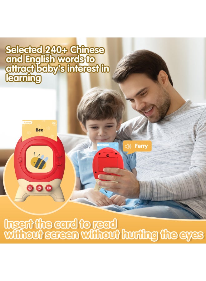 Children's Card Inserter Early Childhood Education Cognitive Card Learning Machine Bilingual Voice Educational Card Reader Cross-Border-Color:High Edition Card Reader 【Green 120 Card】】 - Image 3