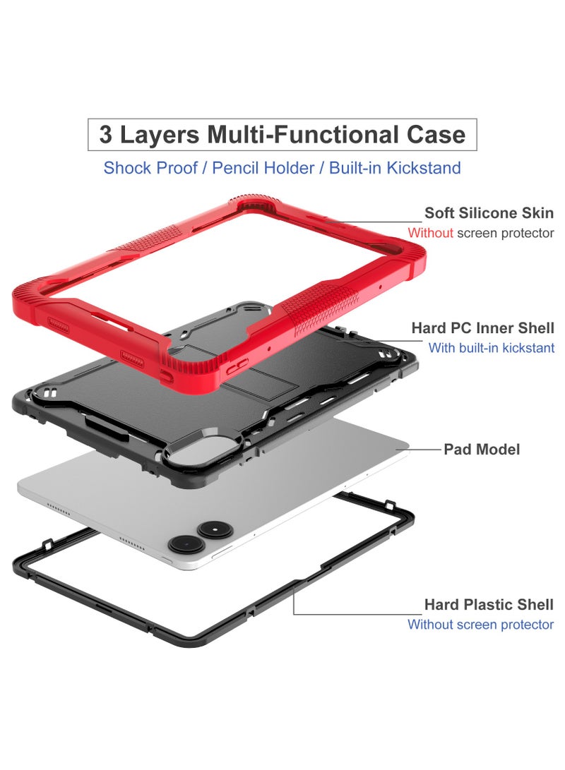 general Case for Xiaomi Redmi Pad Pro 12.1 Case with Built-in Stand,Heavy Duty Full-Body Rugged Hybrid Shockproof Protective Case for Redmi Pad Pro 12.1 Tablet - Image 5
