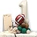 YOUAME First Year Down DIY Kit American Football Balloon Tower Decorations Sports Theme 1st Birthday Centerpiece with Touchdown Number Balloons - Image 4