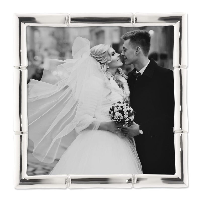 Lawrence Frames Bamboo Design Metal Frame 4x4 Silver