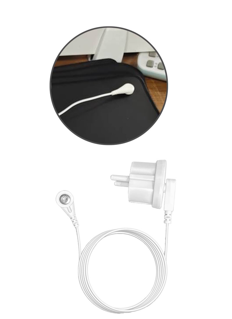 Generic Grounding pad with conversion plug and wire, anti-static wire, British standard conversion plug white  - Image 1