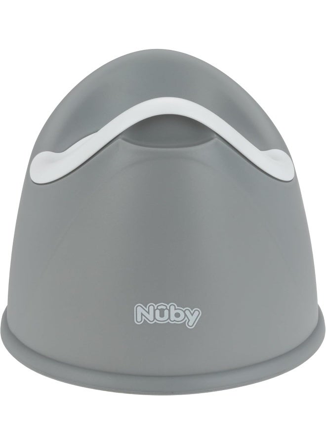 Nuby مقعد تدريب على المرحاض للمبتدئين من نوبى - وعاء قابل للإزالة وحاجز رذاذ مدمج - 9+ أشهر - رمادي - Image 5